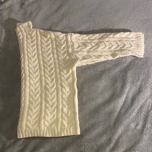 Dynamite Cream Cable Knit Turtleneck Sweater